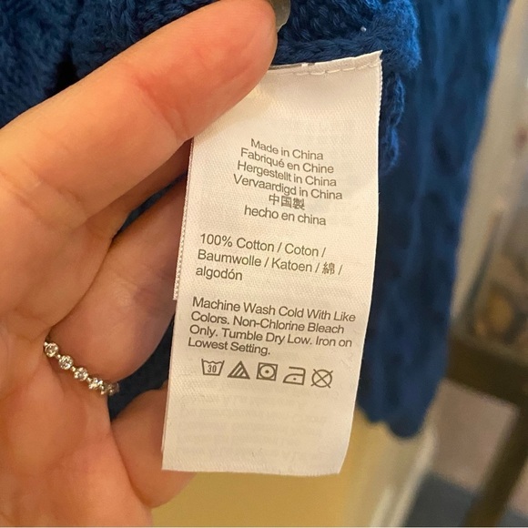 NWT~J. CREW Women Blue Cable Knit Sweater Size XS - Picture 8 of 9